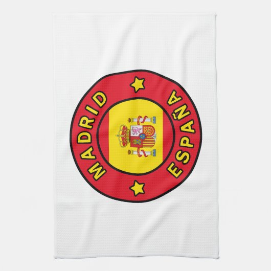 Madrid España Geschirrtuch (Vertikal)