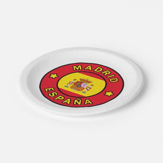 Madrid España Pappteller (Schrägansicht)