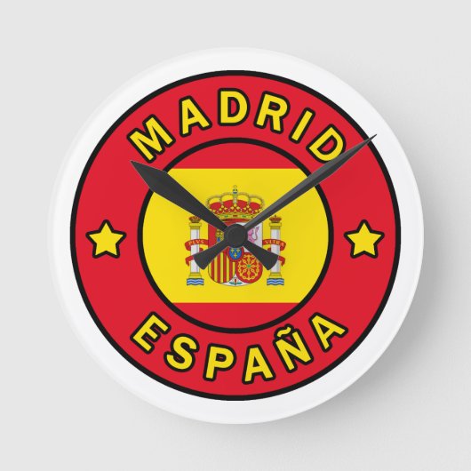 Madrid España Runde Wanduhr (Vorderseite)