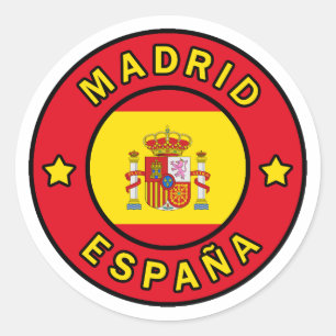Madrid España Runder Aufkleber