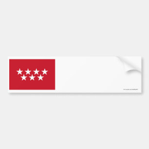 Madrid-Flagge Autoaufkleber