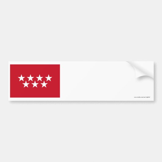Madrid-Flagge Autoaufkleber (Vorne)