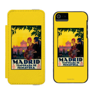 Madrid im Frühjahr-Reise-fördernden Plakat Incipio Watson™ iPhone 5 Geldbörsen Hülle
