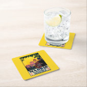 Madrid im Frühjahr-Reise-fördernden Plakat Rechteckiger Pappuntersetzer (Vor Ort)