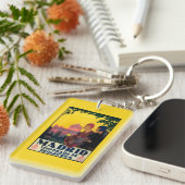 Madrid im Frühjahr-Reise-fördernden Plakat Schlüsselanhänger (Vorderseite rechts)