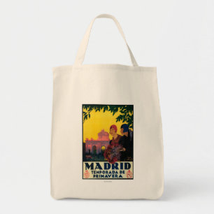 Madrid im Frühling Werbeplakat für Reisen Tragetasche