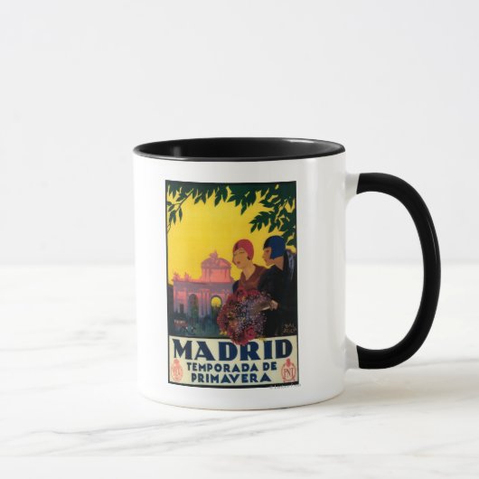 Madrid im Springtime Travel Promotion Poster Tasse (Rechts)