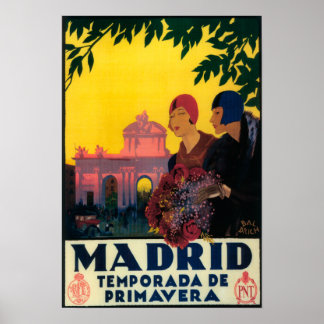 Madrid in Springtime Travel Promotional Poster