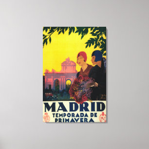 Madrid in Springtime Travel Promotional Poster Leinwanddruck