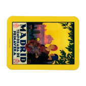 Madrid in Springtime Travel Promotional Poster Magnet (Horizontal)