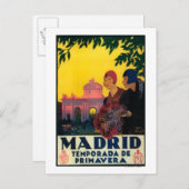 Madrid in Springtime Travel Promotional Poster Postkarte (Vorne/Hinten)