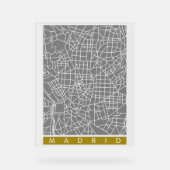 Madrid Karte Acrylschild (Vorderseite)