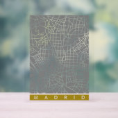 Madrid Karte Acrylschild (Neutral)