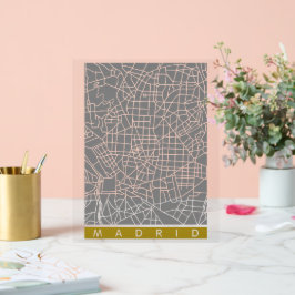 Madrid Karte Acrylschild