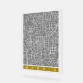 Madrid Karte Acrylschild (Winkel)