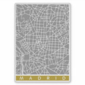 Madrid Karte Aufkleber (Vorderseite)