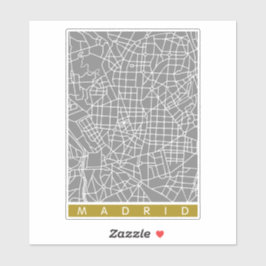 Madrid Karte Aufkleber