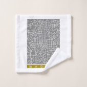 Madrid Karte Badhandtuch Set (Waschlappen)