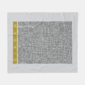 Madrid Karte Fleecedecke (Vorderseite (Horizontal))