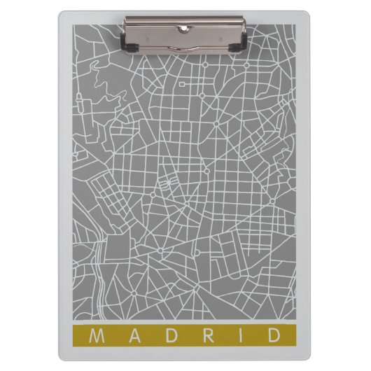 Madrid Karte Klemmbrett (Vorderseite)