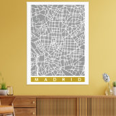 Madrid Karte Leinwanddruck (Insitu (Wohnzimmer))