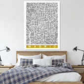 Madrid Karte Leinwanddruck (Insitu (Schlafzimmer))