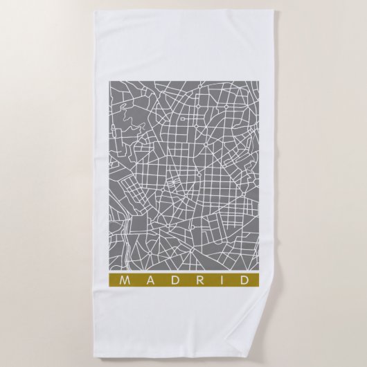 Madrid Karte Strandtuch (Vorderseite)
