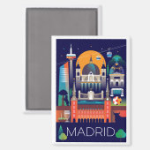 Madrid Kühlschrank Magnet (Vorderseite/Rückseite)