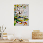 Madrid Kunst Spanien Reiseplakat Spanische Kunst I Poster (Küche)