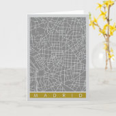 Madrid map karte (Gelbe Blume)