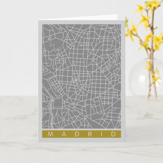 Madrid map karte (Gelbe Blume)