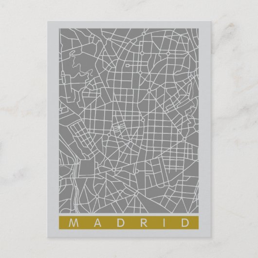 Madrid map postkarte (Vorderseite)