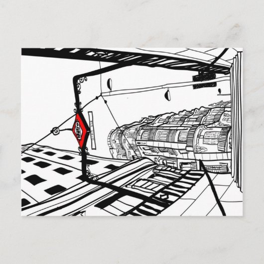 Madrid Metro Gran Vía Postkarte (Vorderseite)