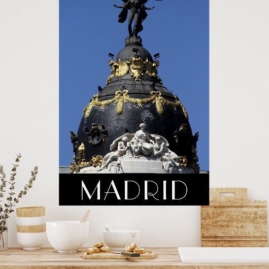 Madrid Metropolis Gran Via Poster (Küche)