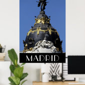 Madrid Metropolis Gran Via Poster (Heimbüro)
