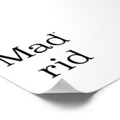 Madrid - minimalistic typography poster (Ecke)