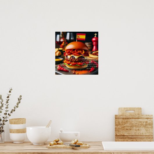 Madrid Munchies: Chorizo Magic Poster (Küche)