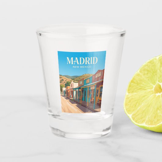 Madrid New Mexico Schnapsglas (Vorderseite)