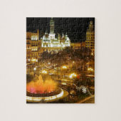 Madrid Night Skyline Puzzle (Vertikal)