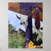 Madrid NM Bull Skull Red Chile ristra Poster (Vorne)