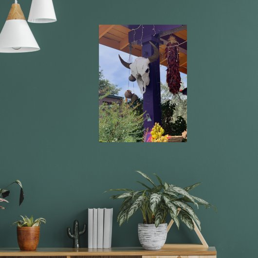 Madrid NM Bull Skull Red Chile ristra Poster (Wohnzimmer 1)