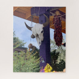 Madrid NM Bull Skull Red Chile ristra Puzzle