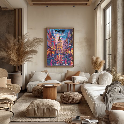 Madrid: Noches Vibrantes - Arte Contemporáneo Poster