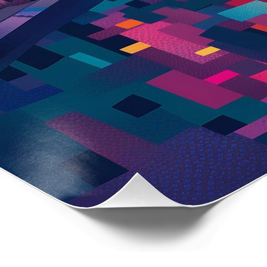 Madrid: Noches Vibrantes - Arte Contemporáneo Poster (Ecke)