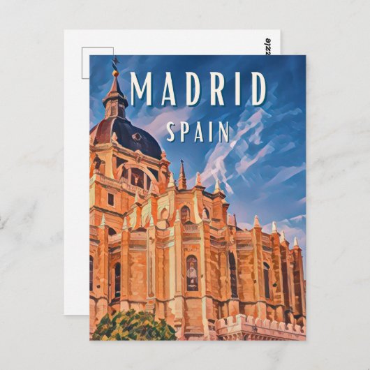 Madrid, Ort der spanischen Gastronomie Postkarte (Vorne/Hinten)