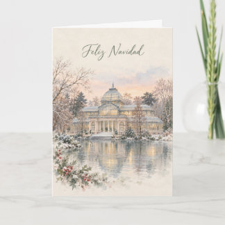 Madrid Palacio de Cristal Aquarell Weihnachten