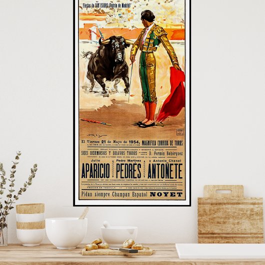 Madrid, Plaza de toros, Spanien, Stierkämpfe Poster (Küche)