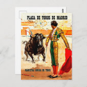 Madrid, Plaza de toros, Spanien, Stierkämpfe Postkarte (Vorne/Hinten)