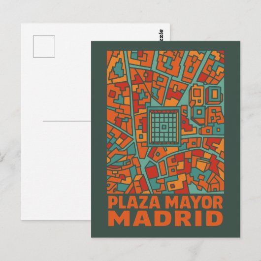 Madrid Plaza Mayor Postkarte (Vorne/Hinten)