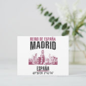 Madrid Postkarte (Stehend Vorderseite)